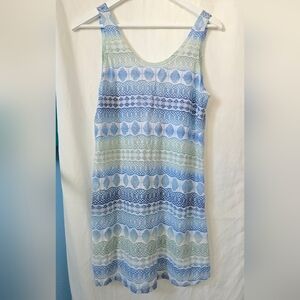 J Valdi Swimsuit Tropical Boho Cover Up Sheer Dress Like New Small